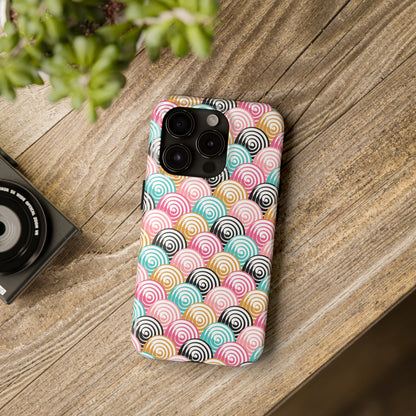 Rainbow Swirls Pattern design Tough Phone Case compatible with a large variety of iphone models