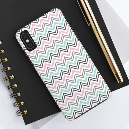 Pastel Chevron print design Tough Phone Case compatible with a large variety of iphone models