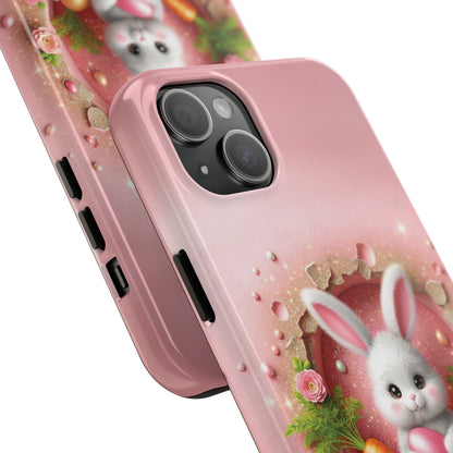 Easter Bunny Hole in the Wall design Tough Phone Case compatible with a large variety of iphone models