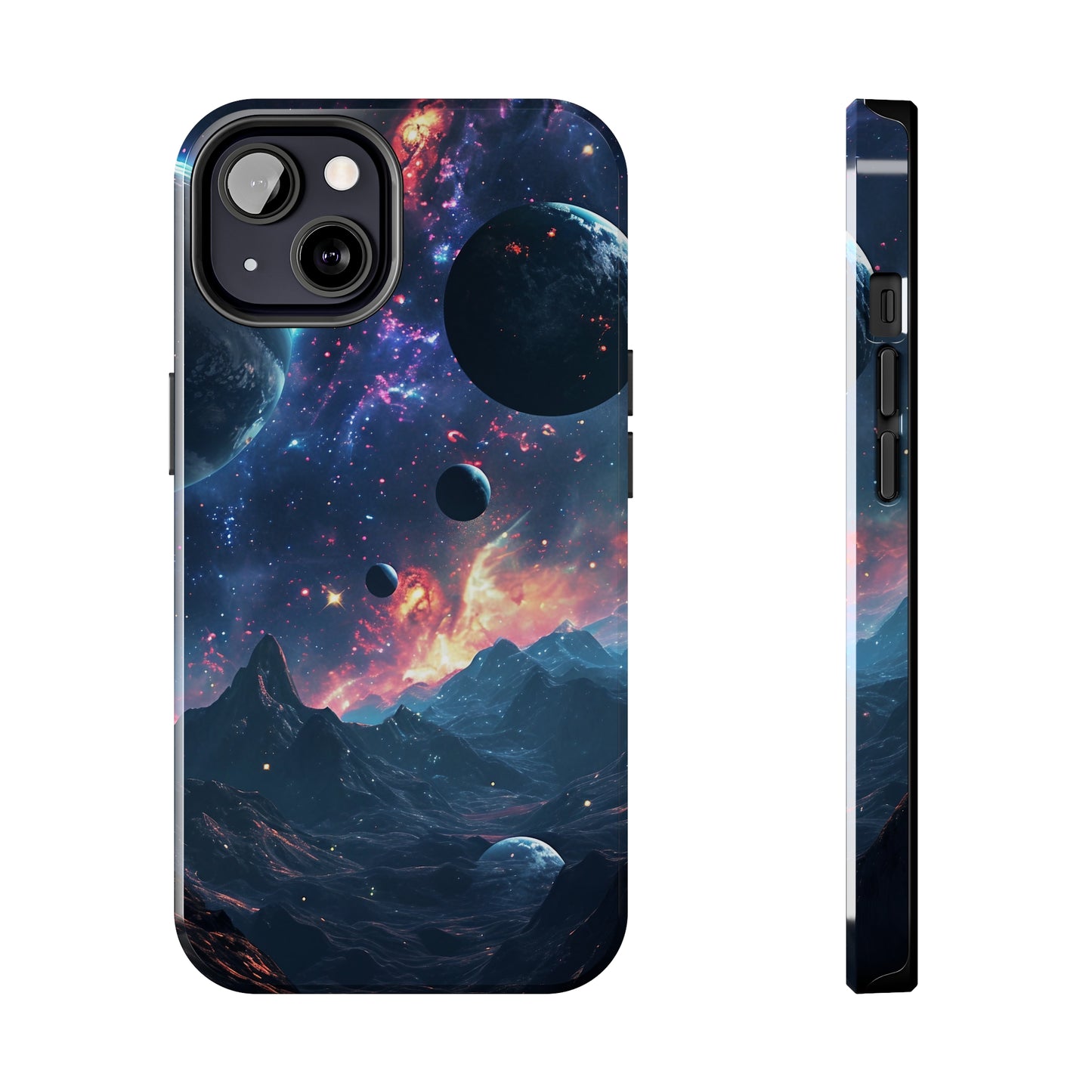 Galaxy Themed Digital print Design Tough Phone Case compatible with a large variety of iPhone models, Gift, Phone Case