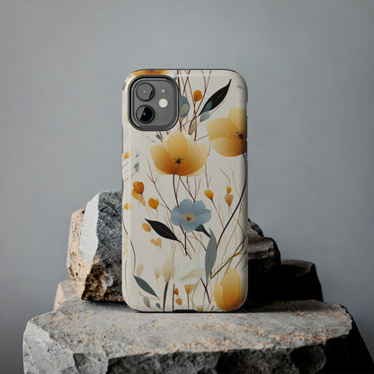 Wildflowers Muted Tones Digital print Design Tough Phone Case compatible with a large variety of iPhone models, Gift, Phone Case