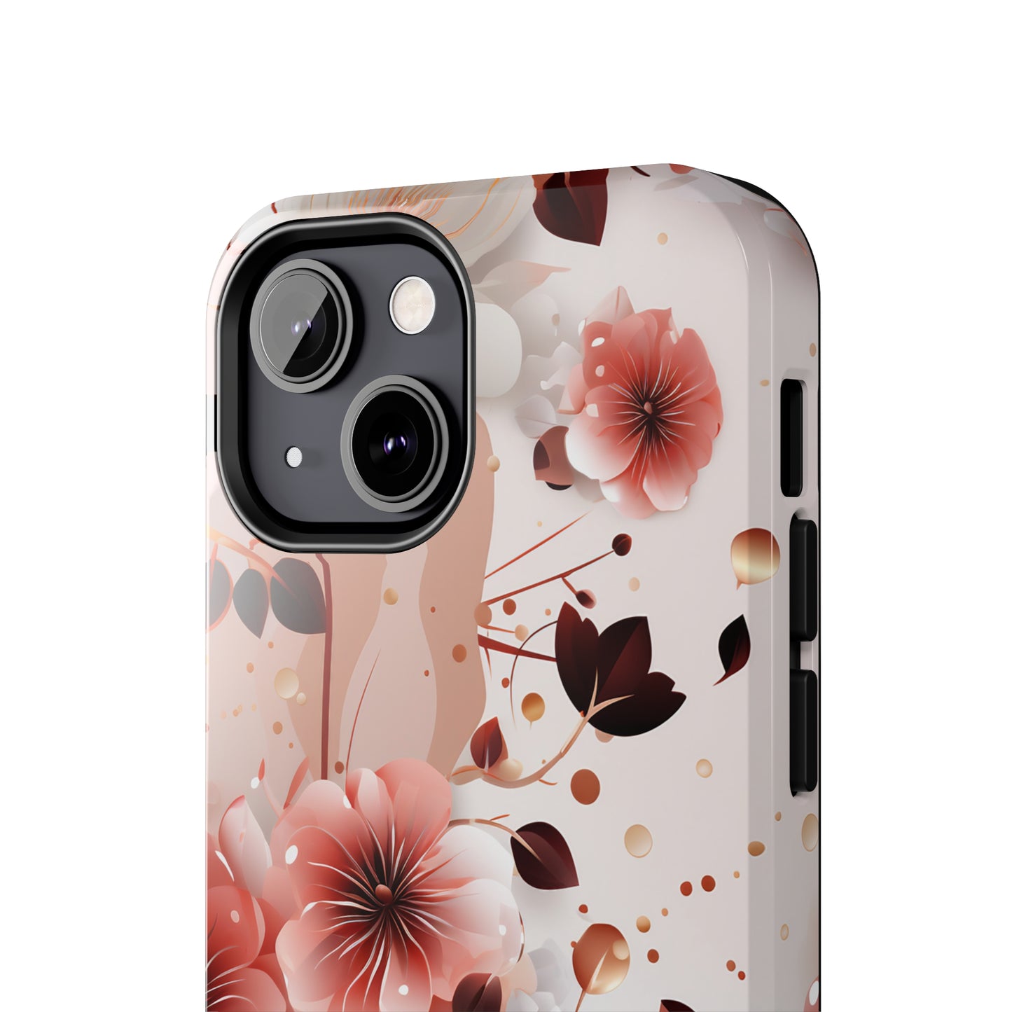 Pretty Pink & White Flowers Pattern Design Tough Phone Case compatible with a large variety of iPhone models, Gift, Phone Case