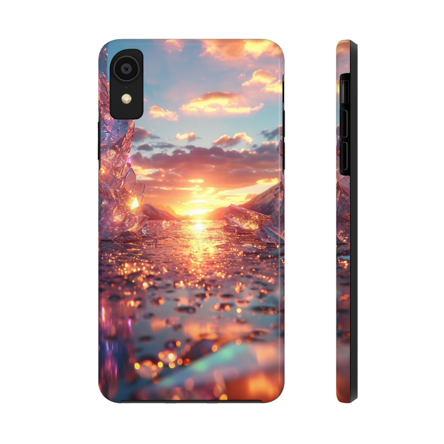 Abstract Sunrise Crystal Design Tough Phone Case