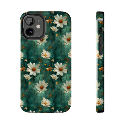 Watercolor Daisy Floral iPhone Case, Elegant White Blossom Design, Protective Phone Cover, Stylish Watercolor Flower Pattern compatible with a large variety of iPhone models, Phone Case, Gift