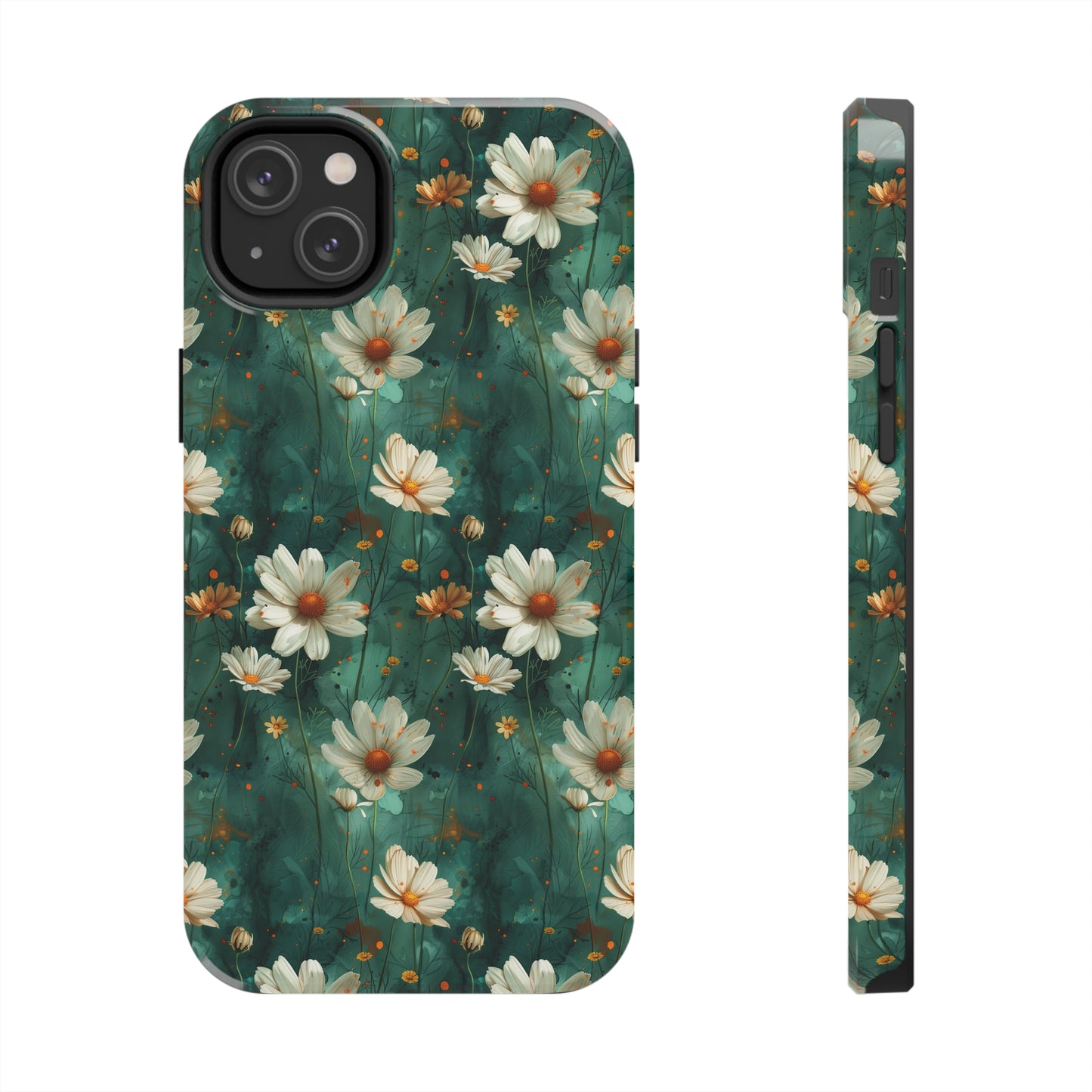 Watercolor Daisy Floral iPhone Case, Elegant White Blossom Design, Protective Phone Cover, Stylish Watercolor Flower Pattern compatible with a large variety of iPhone models, Phone Case, Gift