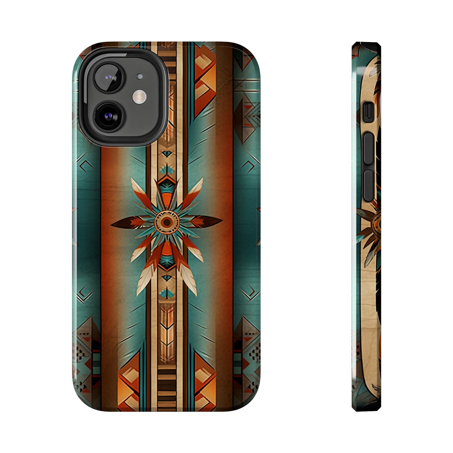 Beautiful Blue Native American Pattern Design Tough Phone Case compatible with a large variety of iPhone models, Gift, Phone Case