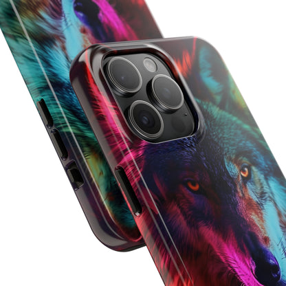 Wolf Digital print Design Tough Phone Case compatible with a large variety of iPhone models, Gift, Phone Case