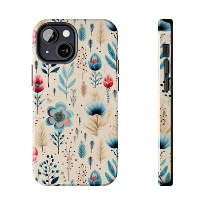 Boho Floral Pattern design Tough Phone Case compatible with a large variety of iphone models