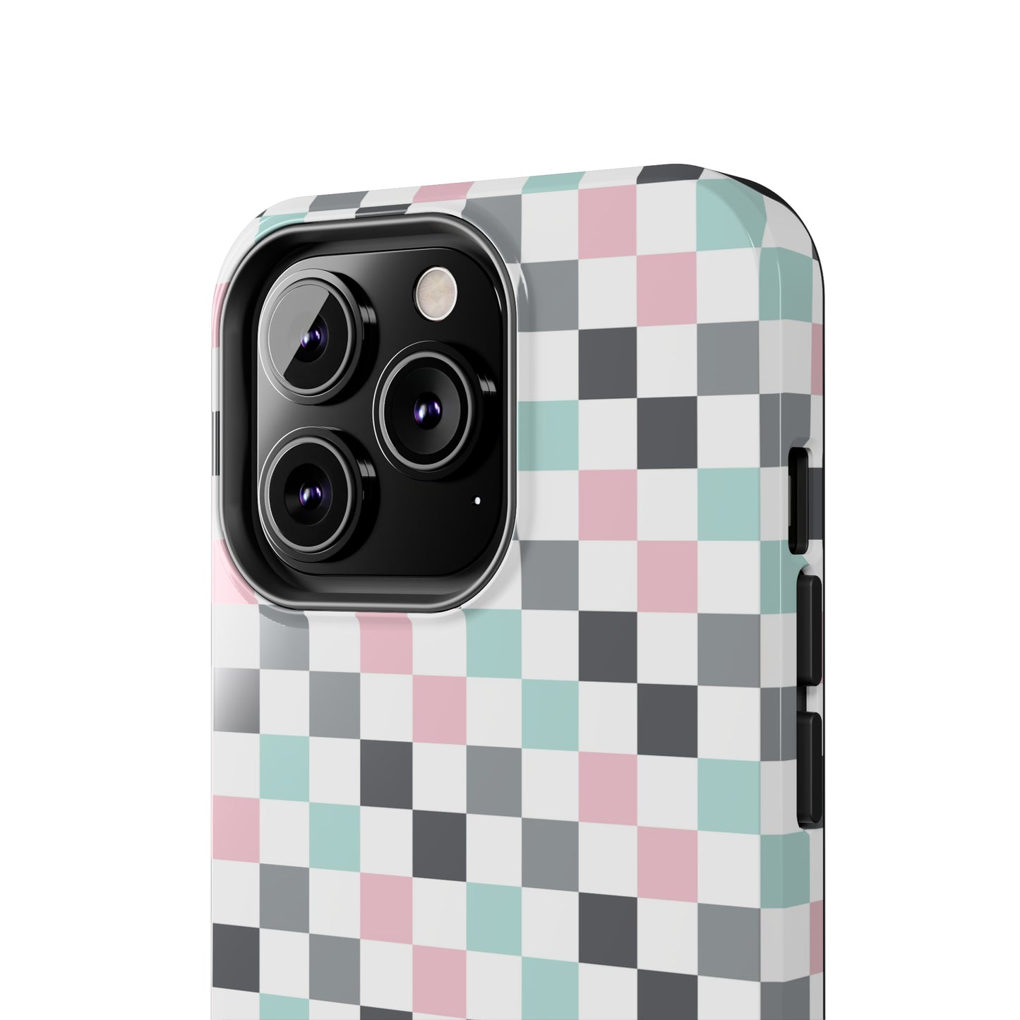 Multicolor Checkerboard print design Tough Phone Case compatible with a large variety of iphone models