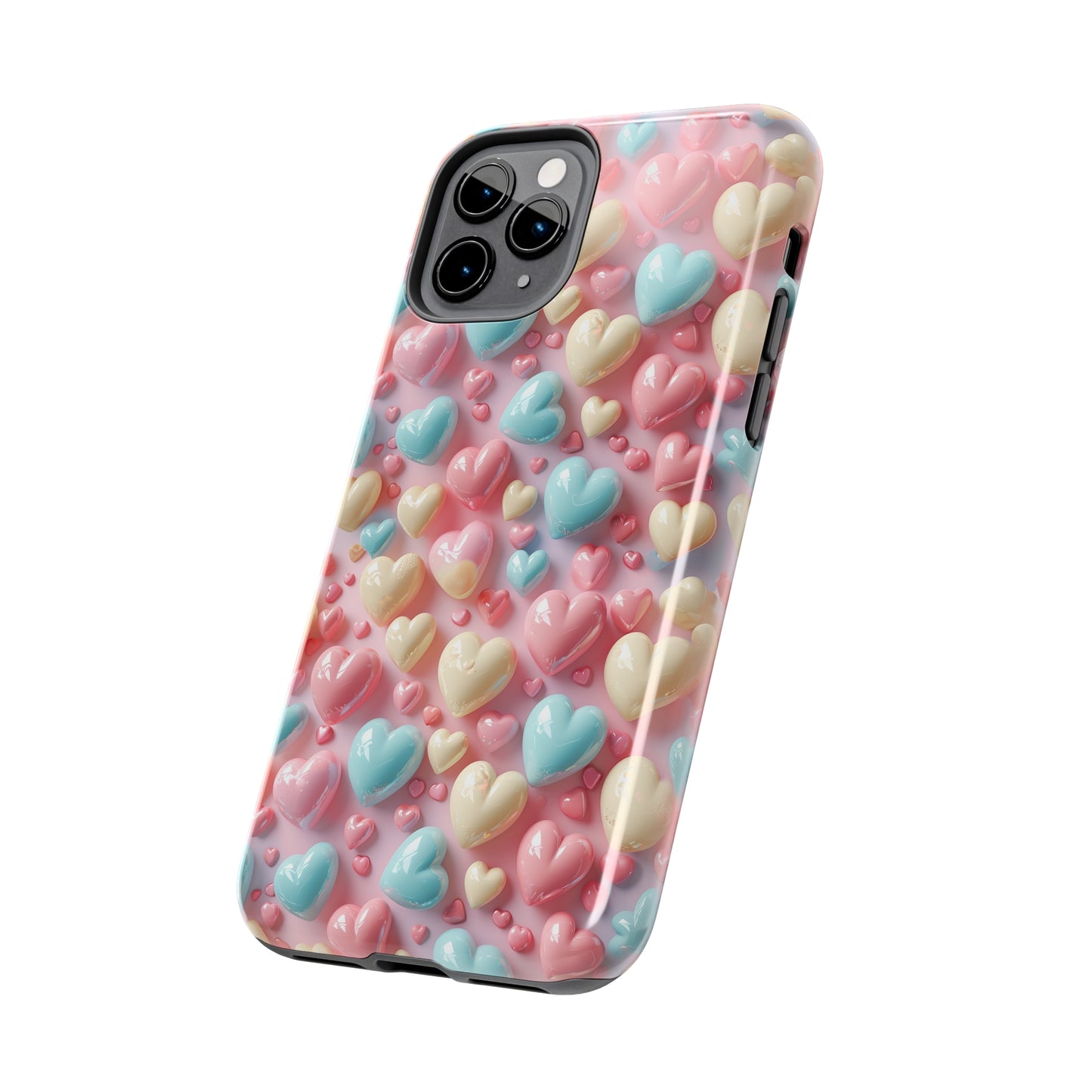 Valentine's Candy Hearts Pattern Design Tough Phone Case compatible with a large variety of iPhone models, Gift, Phone Case