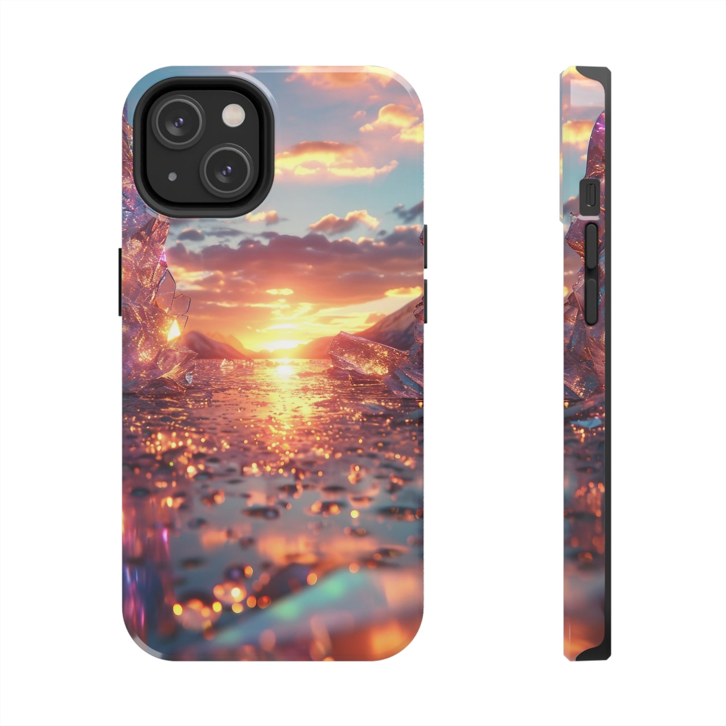 Abstract Sunrise Crystal Design Tough Phone Case