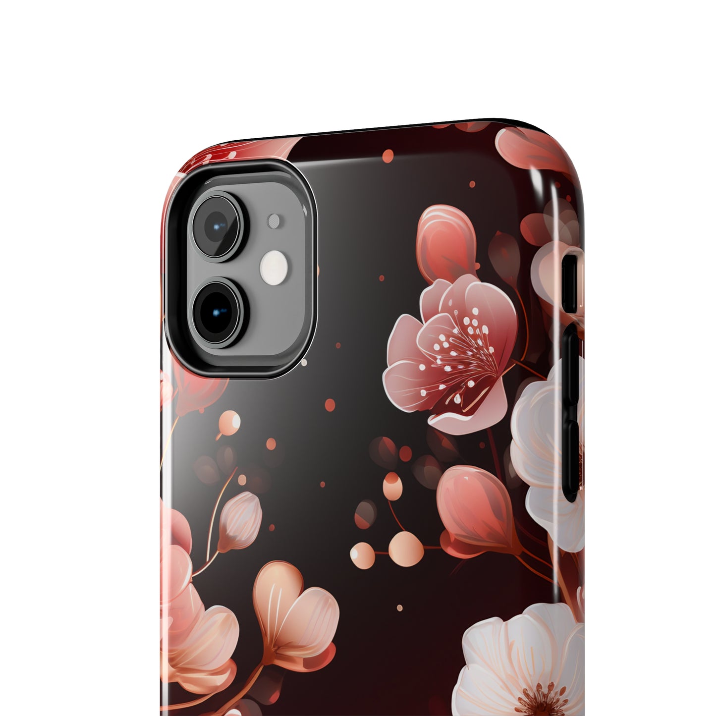 Pretty Pink Flowers Pattern Design Tough Phone Case compatible with a large variety of iPhone models, Gift, Phone Case