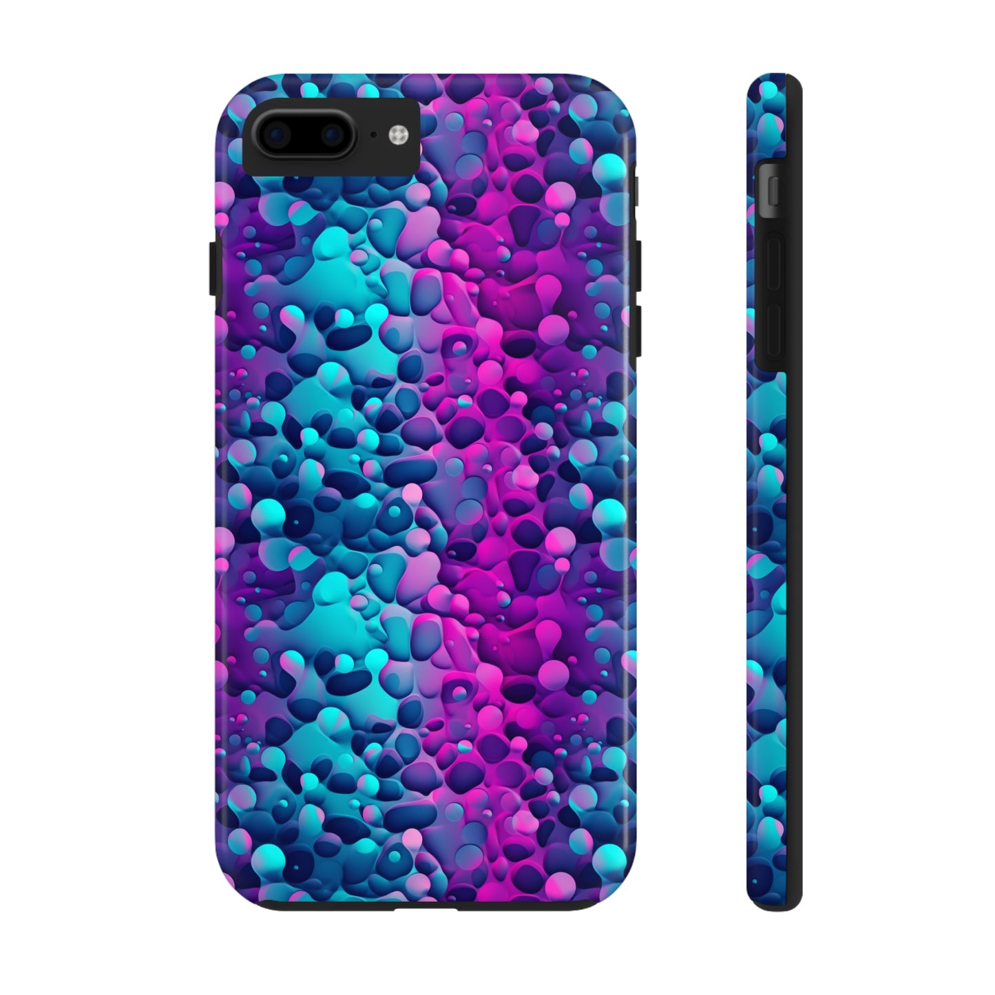 3D Bubble Print Pattern Design Tough Phone Case compatible with a large variety of iPhone models, Phone Case, Gift