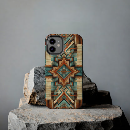 Native American Pattern Design Tough Phone Case compatible with a large variety of iPhone models, Gift, Phone Case