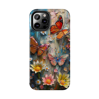 Butterfly Floral Art iPhone Case, Vibrant Nature-Inspired Protective Phone Cover compatible with a large variety of iPhone models, Phone Case, Gift