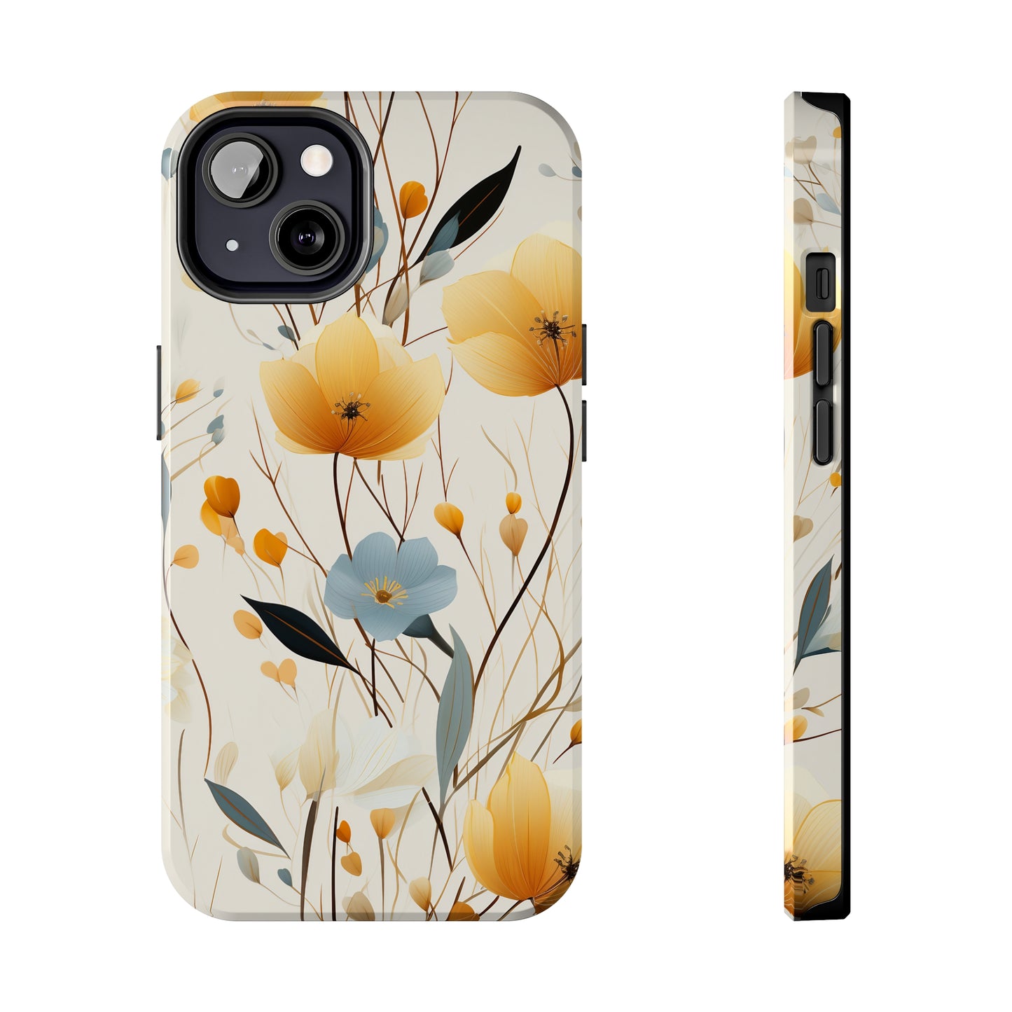 Wildflowers Muted Tones Digital print Design Tough Phone Case compatible with a large variety of iPhone models, Gift, Phone Case