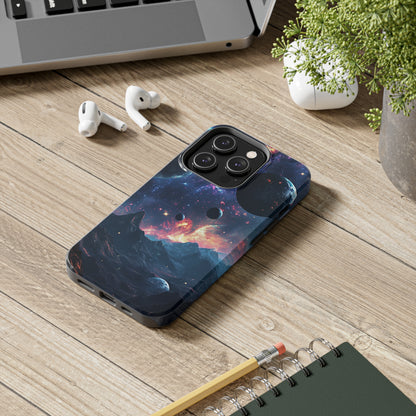 Galaxy Themed Digital print Design Tough Phone Case compatible with a large variety of iPhone models, Gift, Phone Case