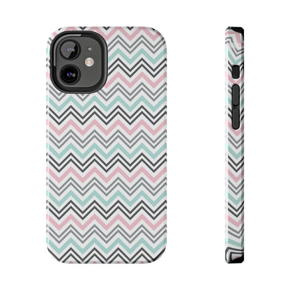 Pastel Chevron print design Tough Phone Case compatible with a large variety of iphone models