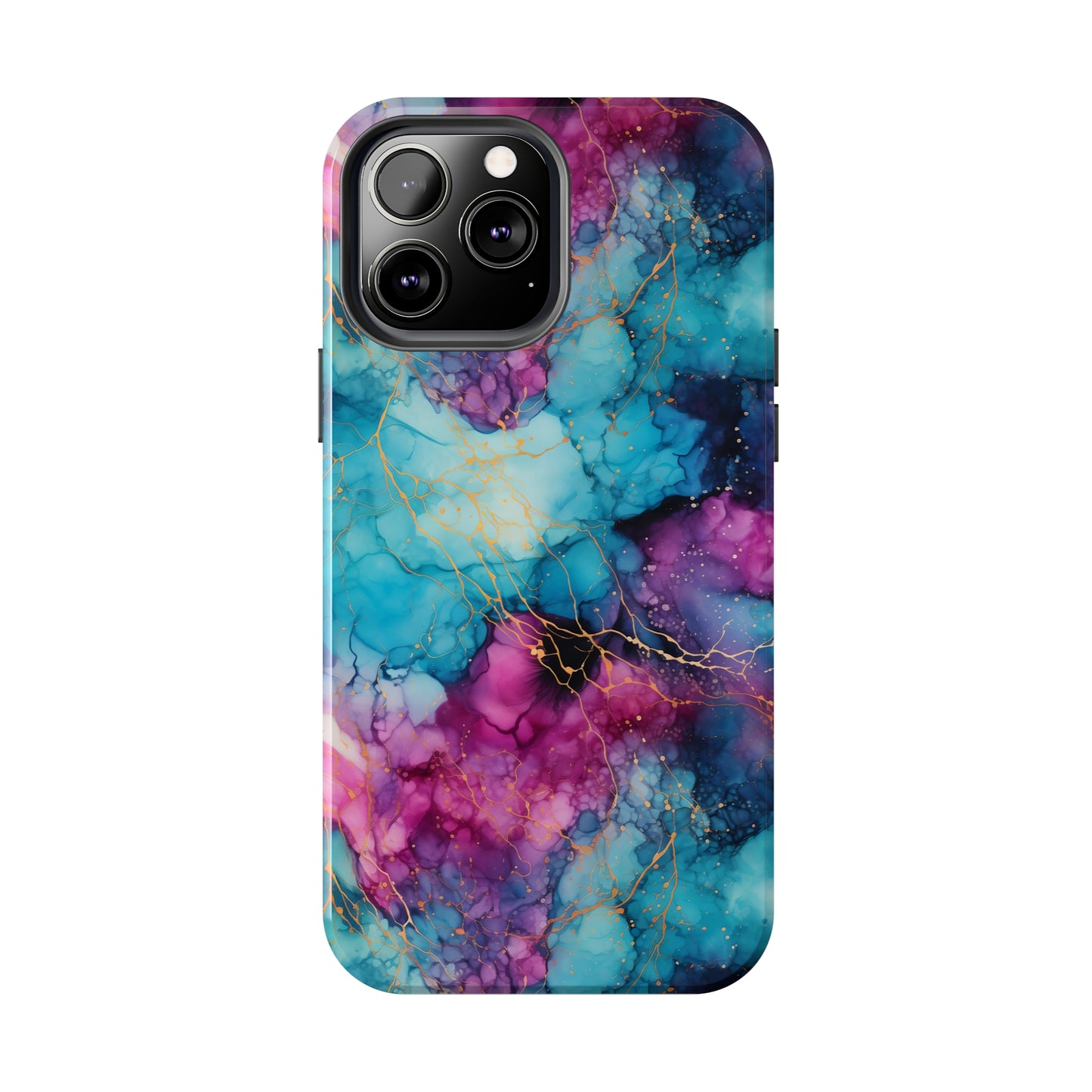 Blue and Purple Alcohol Ink Digital print Design Tough Phone Case compatible with a large variety of iPhone models, Gift, Phone Case