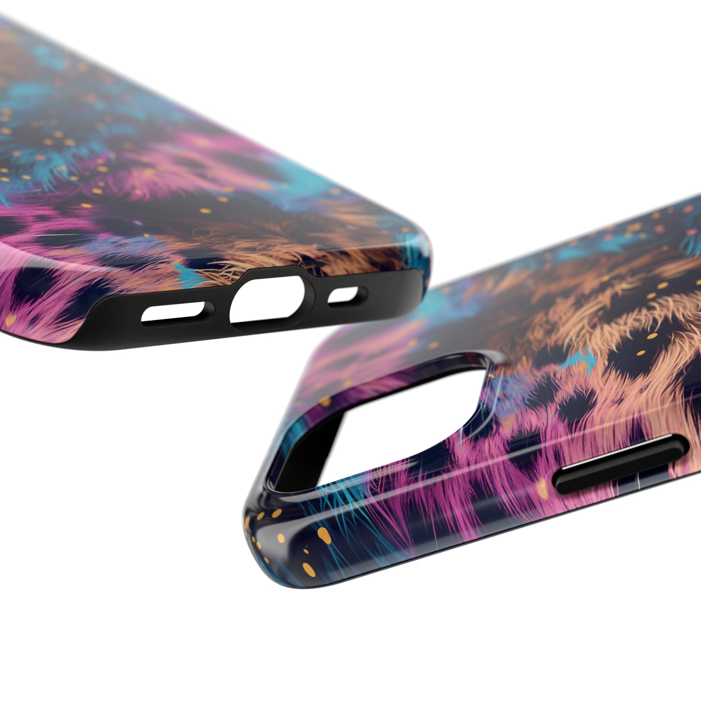 Multicolor unique leopard Pattern Design Tough Phone Case compatible with a large variety of iPhone models, Gift, Phone Case