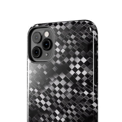 3D Checkerboard Print Pattern Design Tough Phone Case compatible with a large variety of iPhone models, Phone Case, Gift