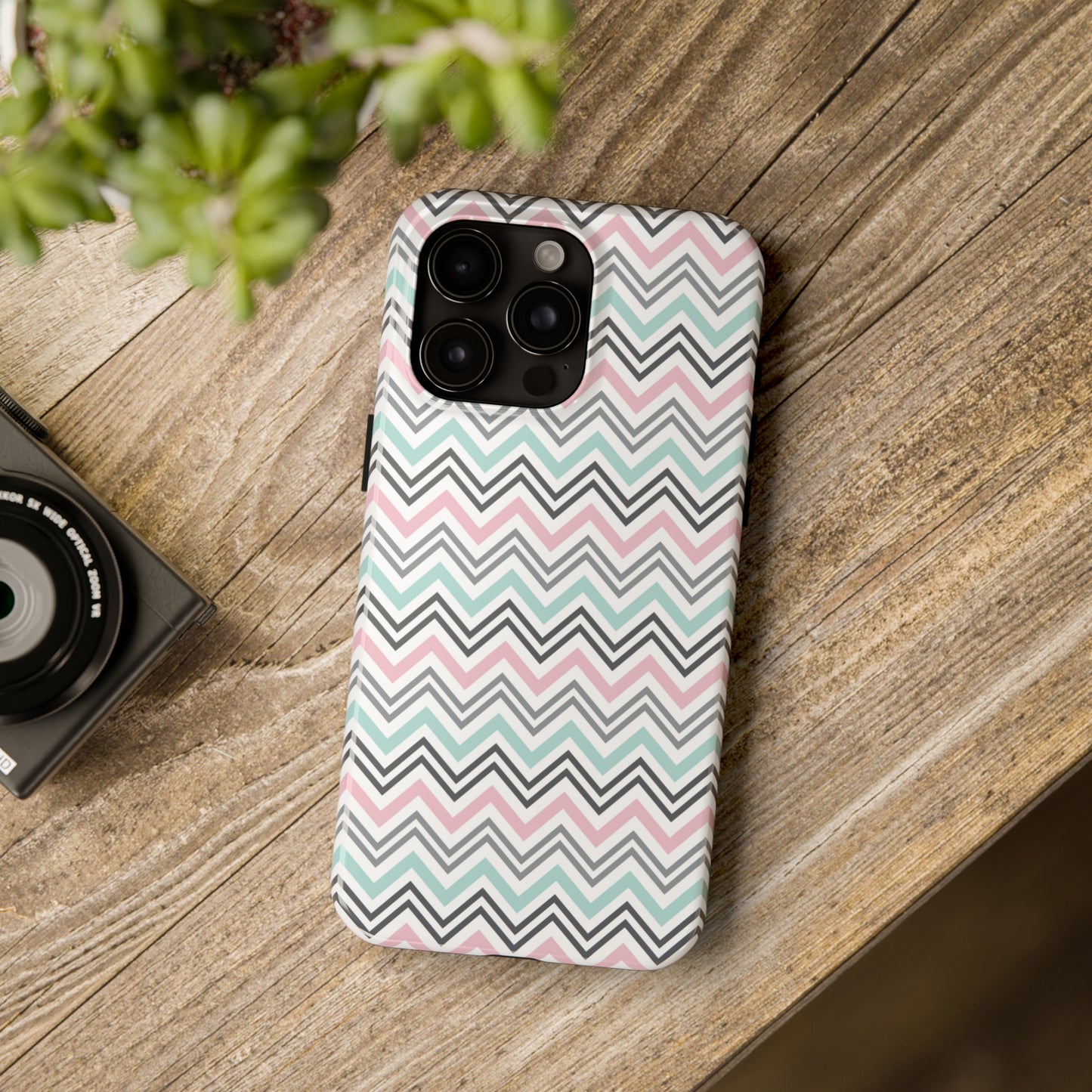 Pastel Chevron print design Tough Phone Case compatible with a large variety of iphone models