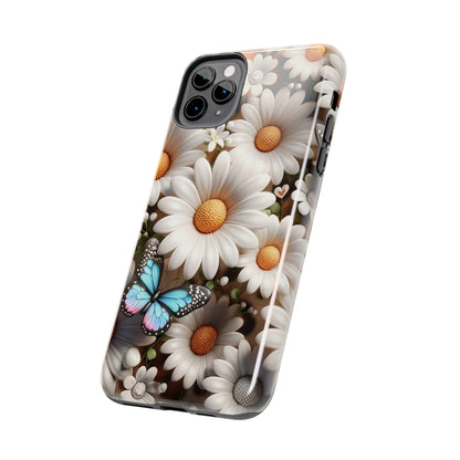 Butterflies, Leopard Print & Daisies Digital print Design Tough Phone Case compatible with a large variety of iPhone models,Gift, Phone Case