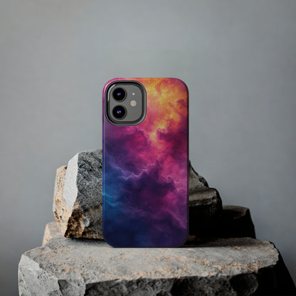 Abstract Art Colorful Nebula Design Phone Case- Lightweight, Impact Resistant Cover for iPhone 6, 6s, 12, 13, 14, 15