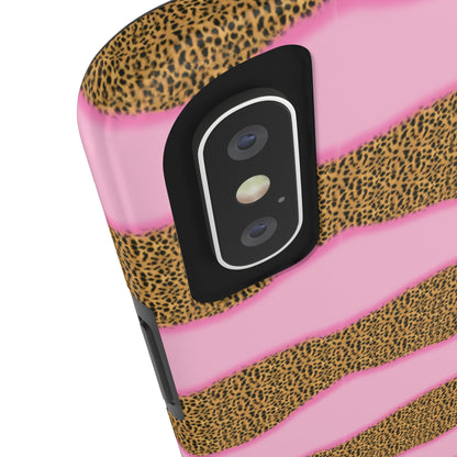 Girly Cheetah Wave Design Phone Case- Lightweight, Impact Resistant Cover for iPhone 6, 6s, 12, 13, 14, 15