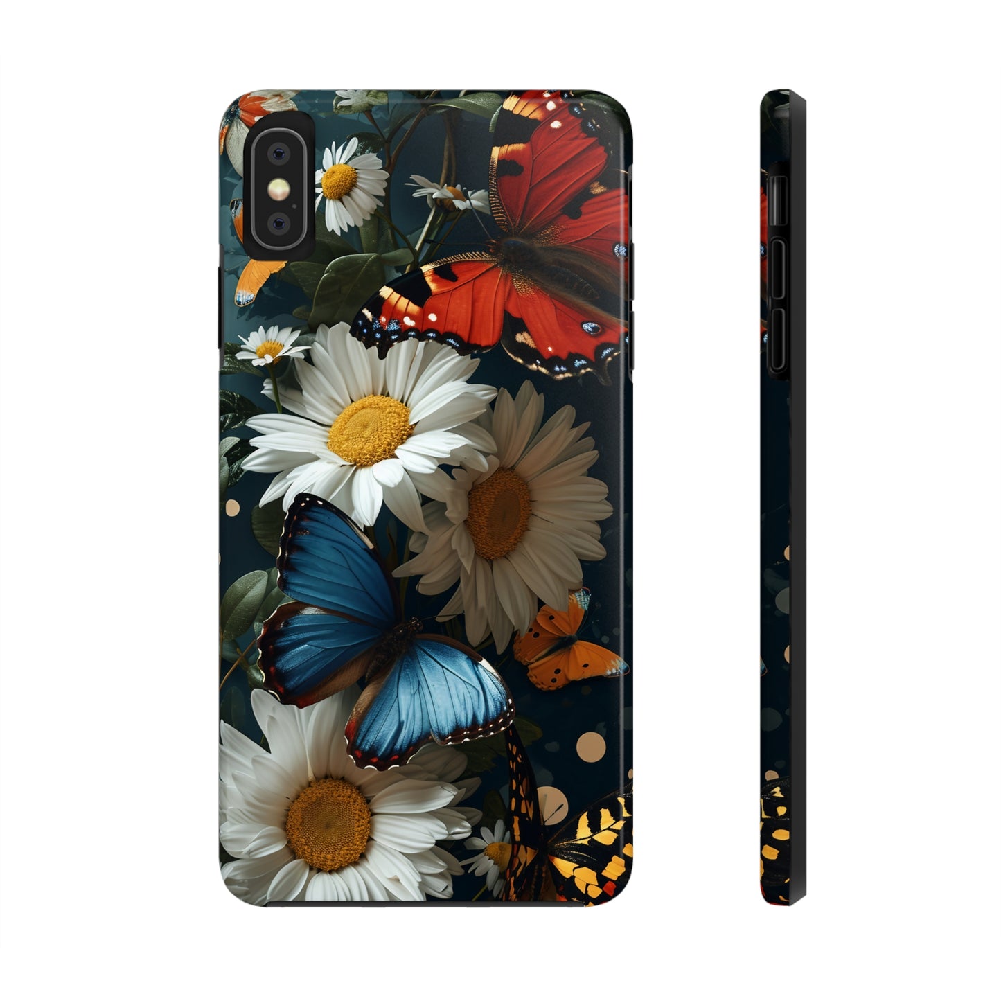 Wildflowers & Butterflies Vibrant Tones Digital print Design Tough Phone Case compatible with a large variety of iPhone models, Phone Case