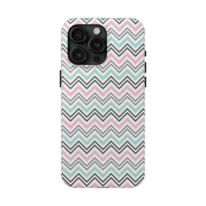 Pastel Chevron print design Tough Phone Case compatible with a large variety of iphone models