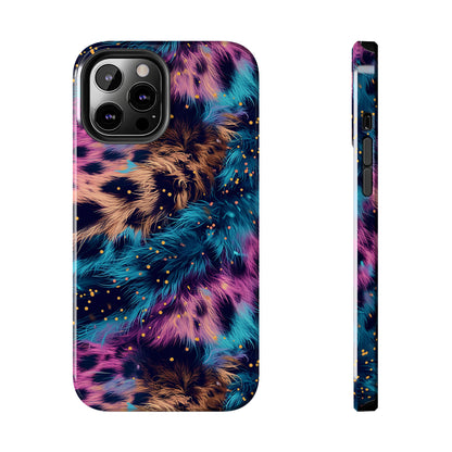 Multicolor unique leopard Pattern Design Tough Phone Case compatible with a large variety of iPhone models, Gift, Phone Case