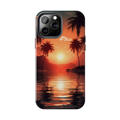 Sunset Beach Design iPhone Case, Beautiful Beach Scene, Artsy Surf Design, Protective Phone Cover compatible with a large variety of iPhone models, Phone Case, Gift