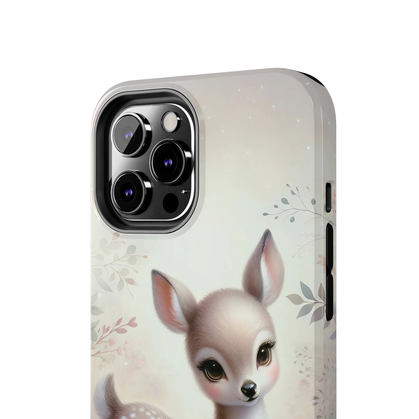 Cute Fawn and Floral print Design Tough Phone Case compatible with a large variety of iPhone models, Gift, Phone Case