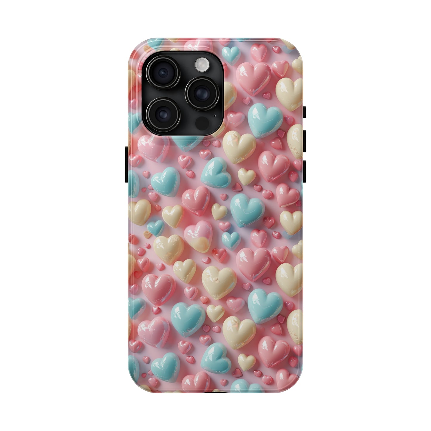 Valentine's Candy Hearts Pattern Design Tough Phone Case compatible with a large variety of iPhone models, Gift, Phone Case