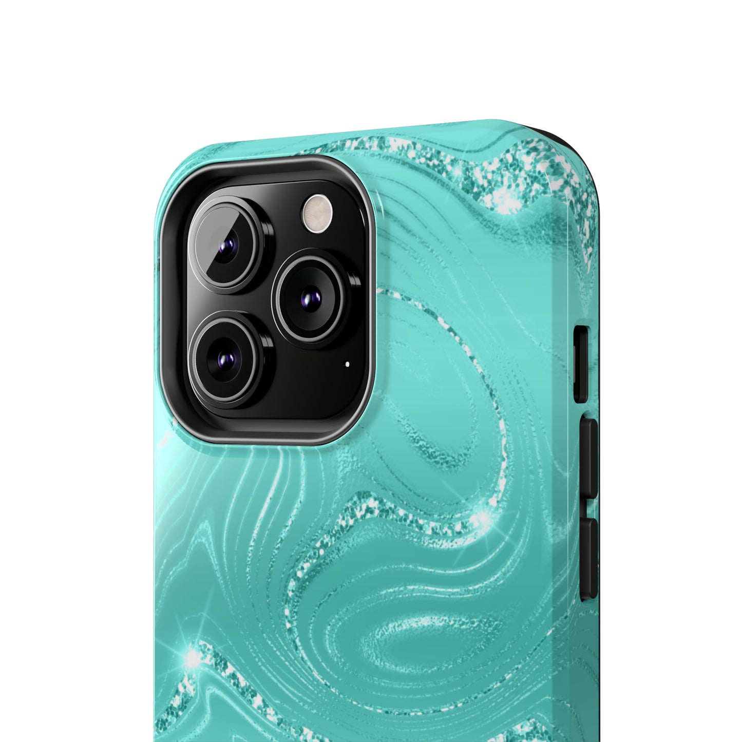 Marbled Turquoise Design Tough Phone Case compatible with a large variety of phone models, Gift, Phone Case