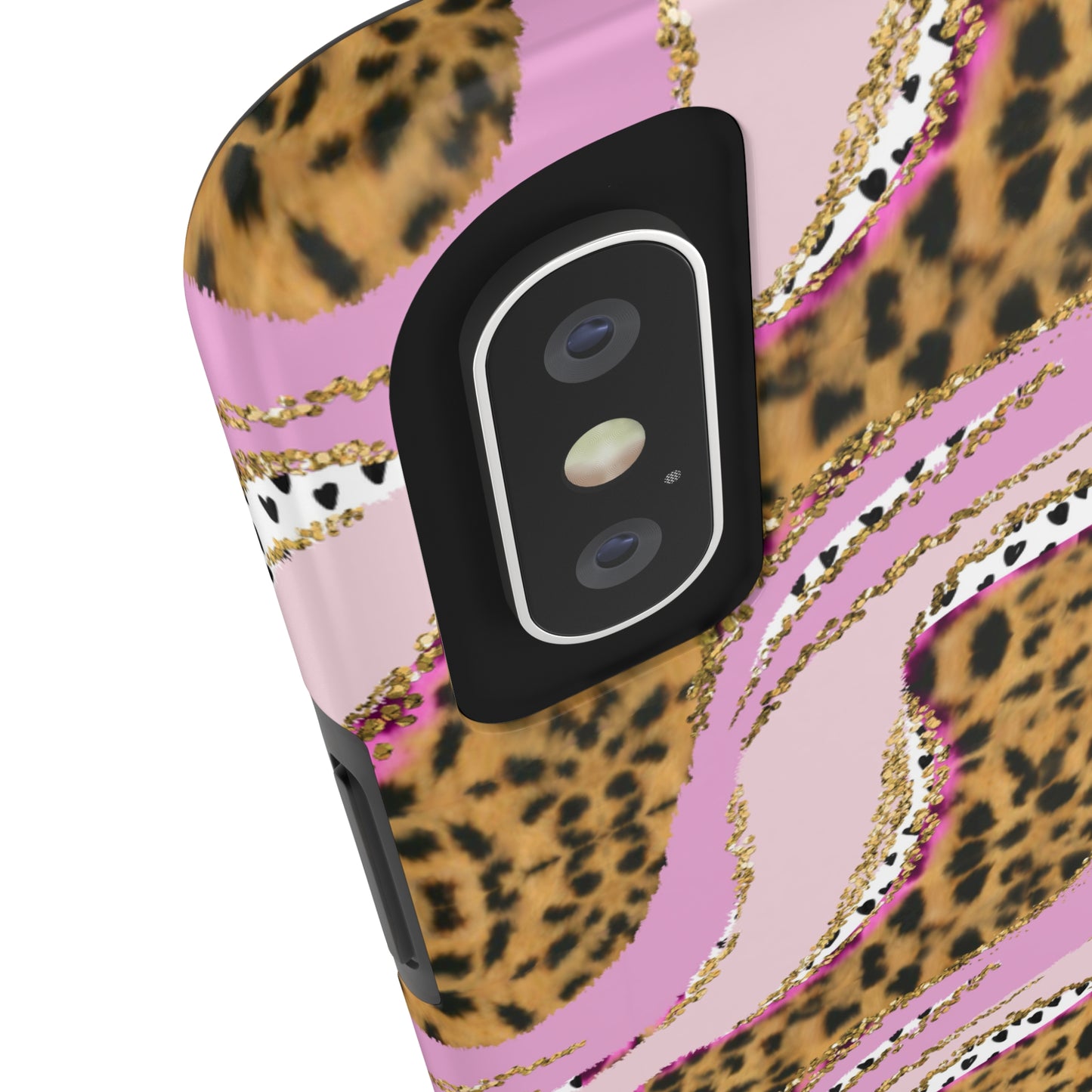 Cheetah Waves with Pink and Gold Design Phone Case- Lightweight, Impact Resistant Cover for iPhone 6, 6s, 12, 13, 14, 15