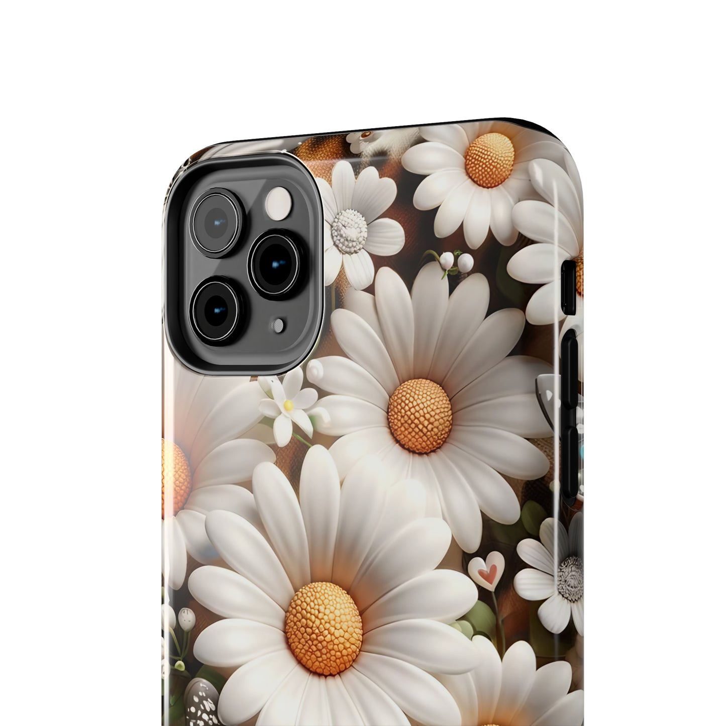 Butterflies, Leopard Print & Daisies Digital print Design Tough Phone Case compatible with a large variety of iPhone models,Gift, Phone Case