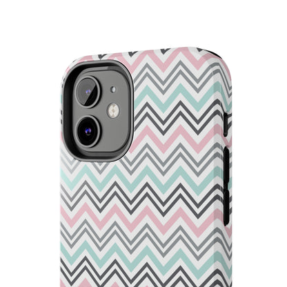 Pastel Chevron print design Tough Phone Case compatible with a large variety of iphone models