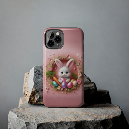 Easter Bunny Hole in the Wall design Tough Phone Case compatible with a large variety of iphone models