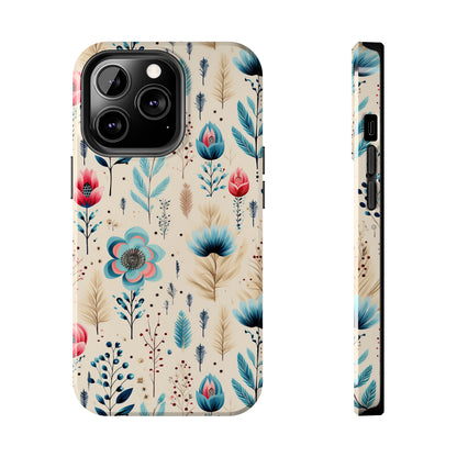 Boho Floral Pattern design Tough Phone Case compatible with a large variety of iphone models