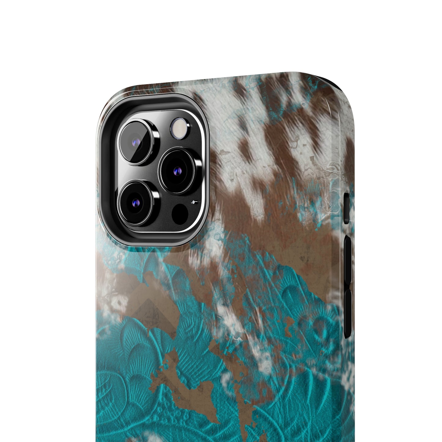 Western Cow Print Design  Phone Case- Lightweight, Impact Resistant Cover for iPhone 6, 6s, 12, 13, 14, 15