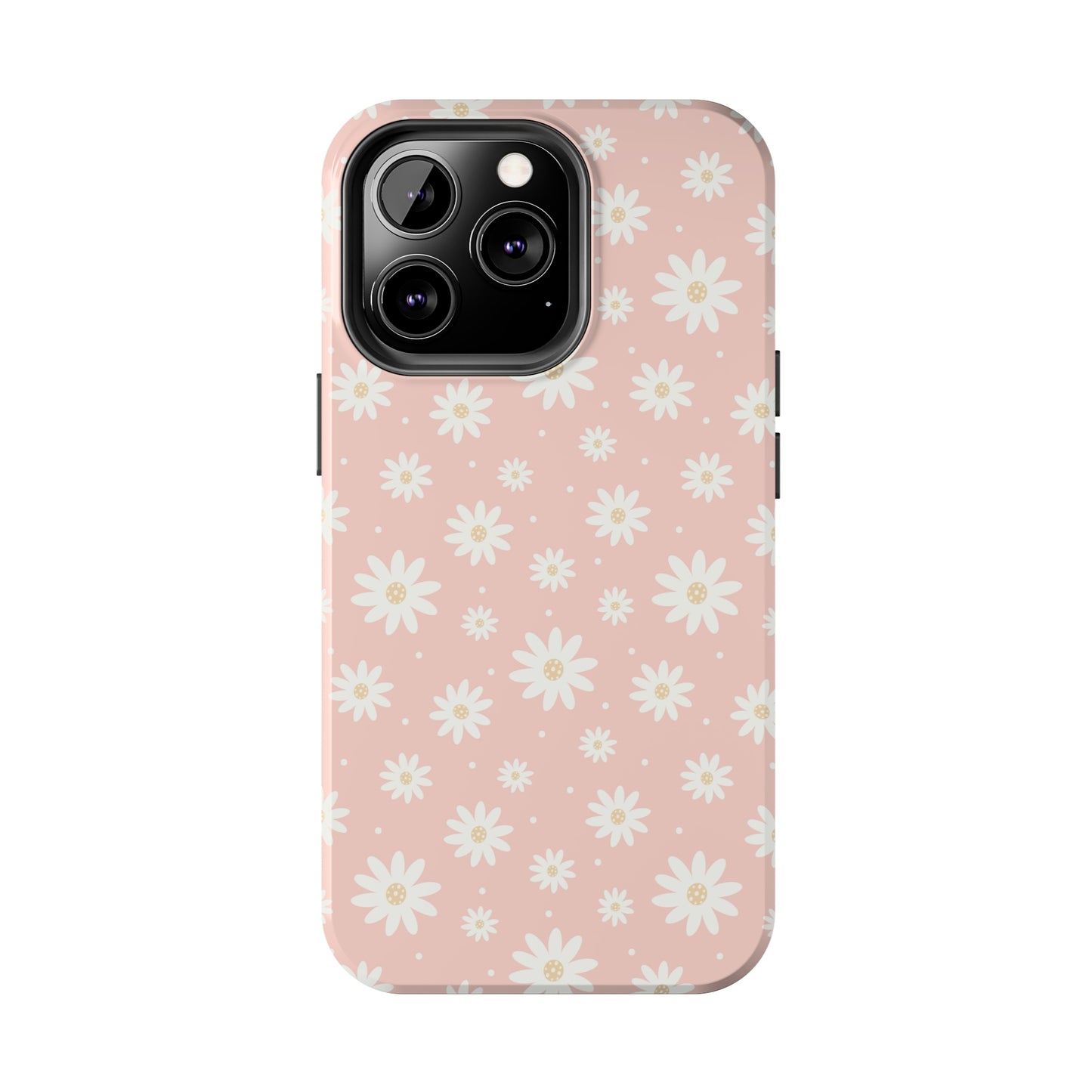 Cute Minimalist Flowers and Polka Dots Digital print Design Tough Phone Case compatible with a large variety of iPhone models, Gift, Phone Case