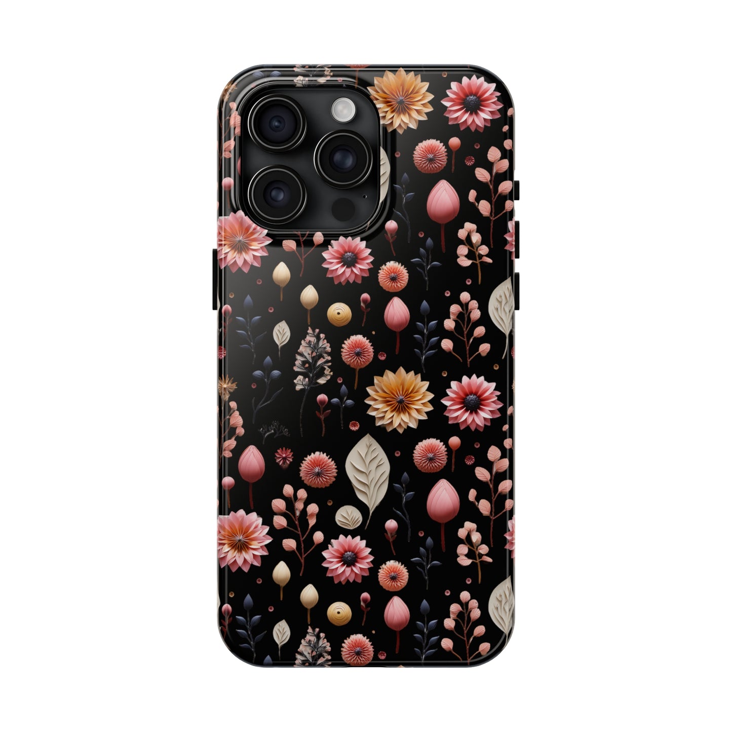 Floating Flowers print design Tough Phone Case compatible with a large variety of iphone models