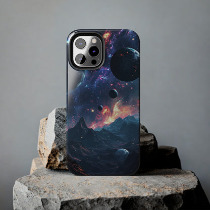 Galaxy Themed Digital print Design Tough Phone Case compatible with a large variety of iPhone models, Gift, Phone Case