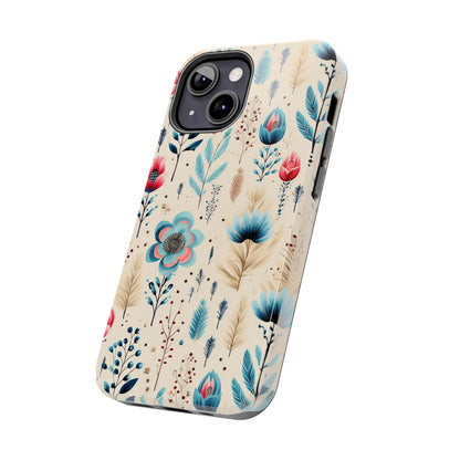 Boho Floral Pattern design Tough Phone Case compatible with a large variety of iphone models