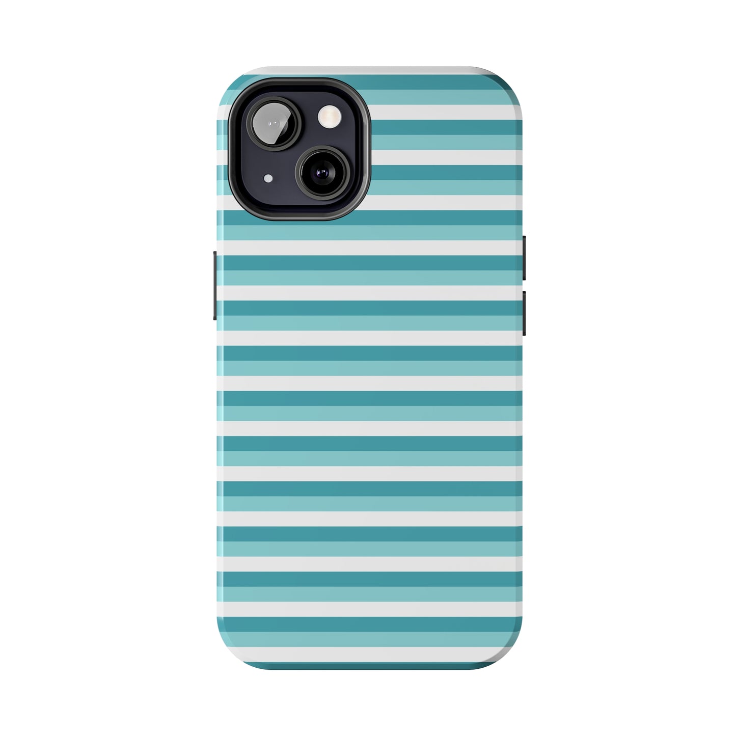 Blue and White Girly Stripe print Design Tough Phone Case compatible with a large variety of iPhone models, Gift, Phone Case