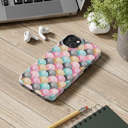 Rainbow Swirls Pattern design Tough Phone Case compatible with a large variety of iphone models