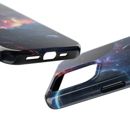 Galaxy Themed Digital print Design Tough Phone Case compatible with a large variety of iPhone models, Gift, Phone Case