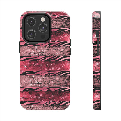 Pink Tiger Design Tough Phone Case compatible with a large variety of phone models, Gift, Phone Case